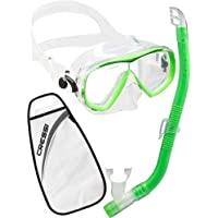 Cressi C-Set Estrella VIP Jr Clear-Lime Kit de Snorkeling- Unisex niños